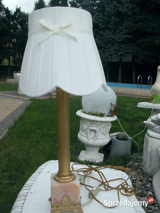 stara lampka lampa z kamienną nogą i okucia lubuskie Gorzów Wielkopolski sprzedam