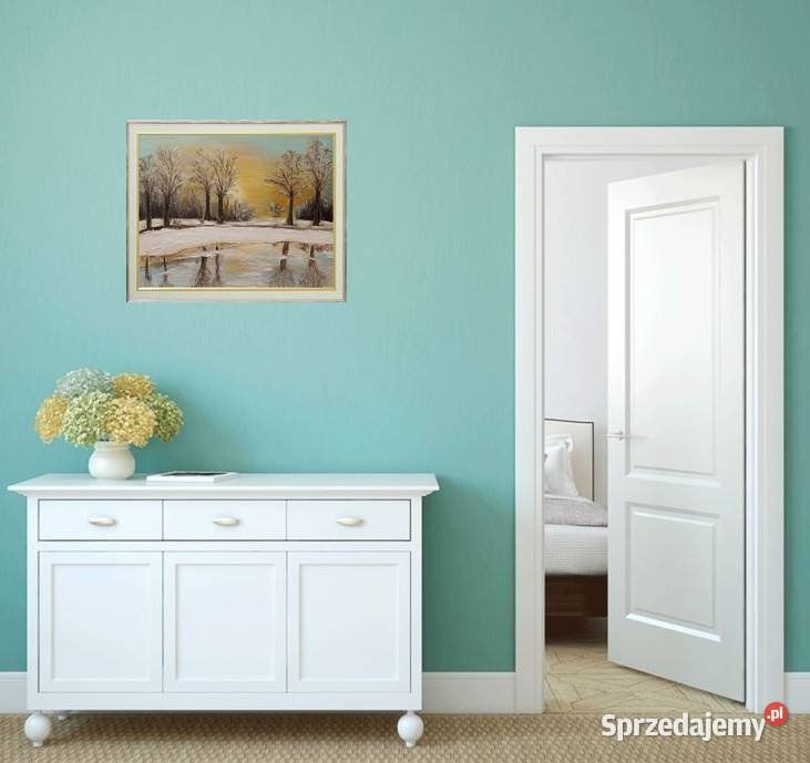 Obraz olejny Pejzaż zimowy Lublin