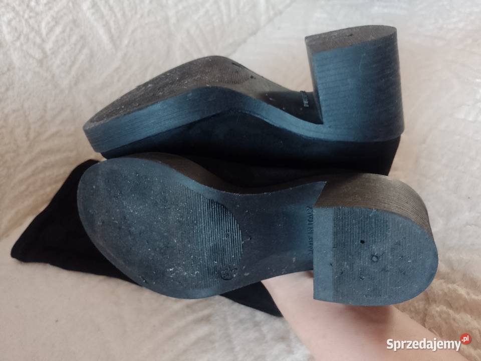 38 RIVER ISLAND Długie Czarne Kozaki Kraków sprzedam