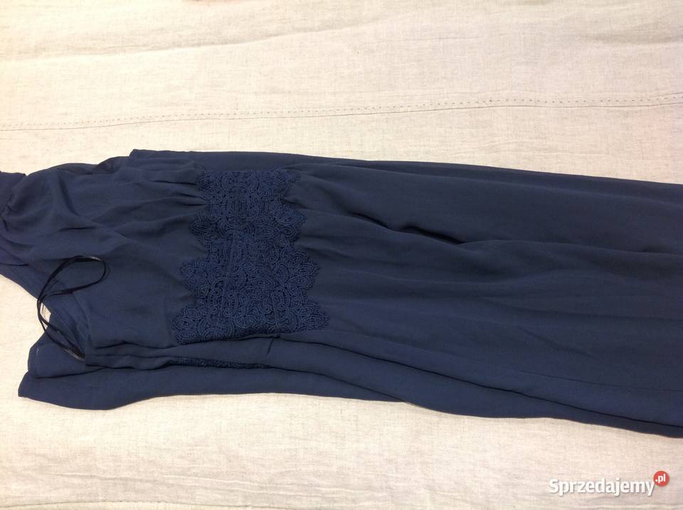 Granatowa Sukienka Okolicznościowa VILA r M Nowa Nowa Sól