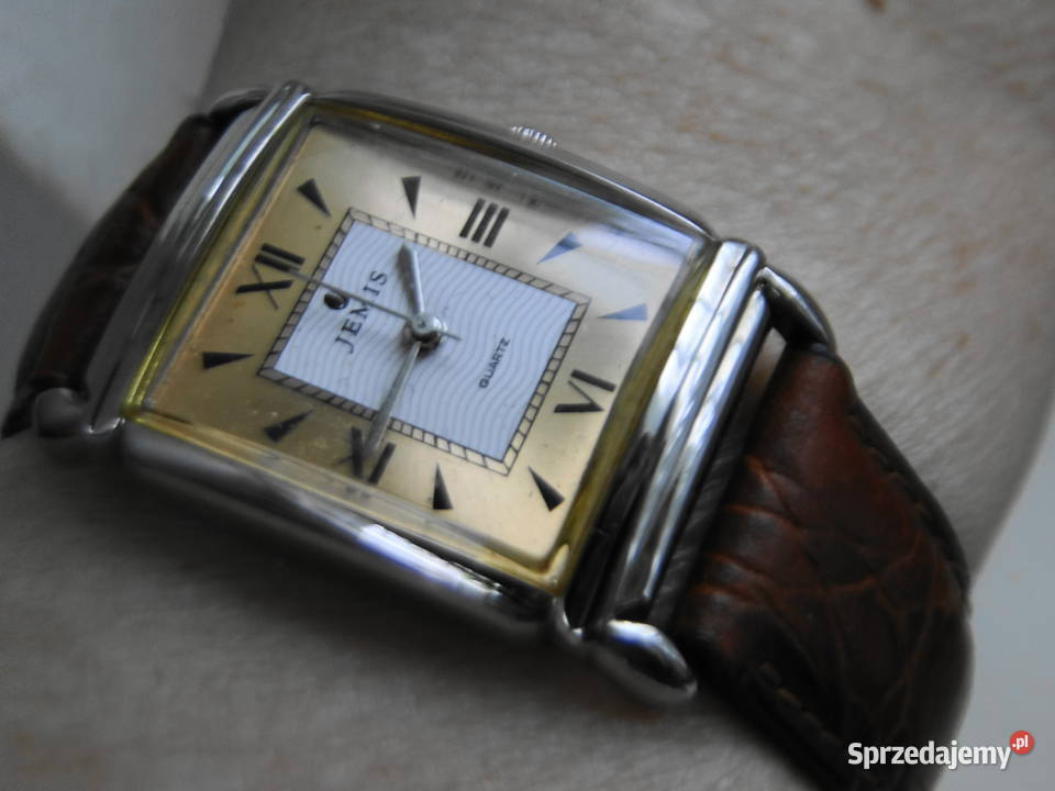 Elegancki zegarek na skórzanym pasku sprawny Warszawa