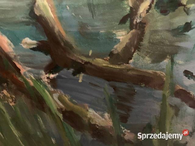 Obraz pejzaż drzewo ok2006 polska malarka na Częstochowa sprzedam