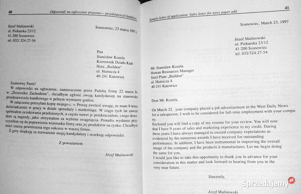 Listy motywacyjne i curriculum vitae Bronisław Chełm