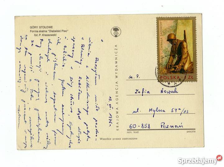 GÓRY STOŁOWE DIABELSKI PIEC POCZTÓWKA Krynki sprzedam