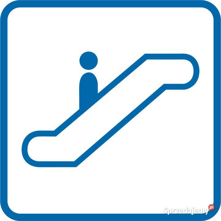 Naklejka znak informacyjny ruchome schody RA077