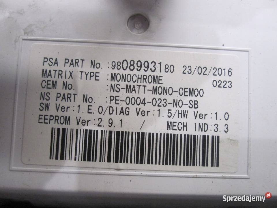 PEUGEOT 3008 I LIFT 16r licznik zegary