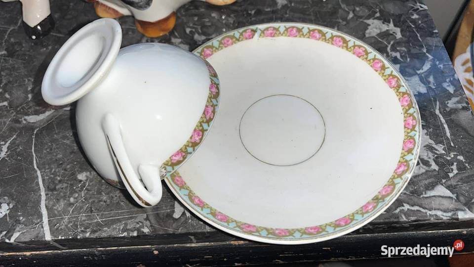 Filiżanka na stopie z różyczkami Do espresso Gdańsk sprzedam