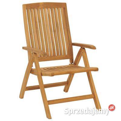 vidaXL Rozkładane krzesła ogrodowe, 2 szt., lite drewno teko