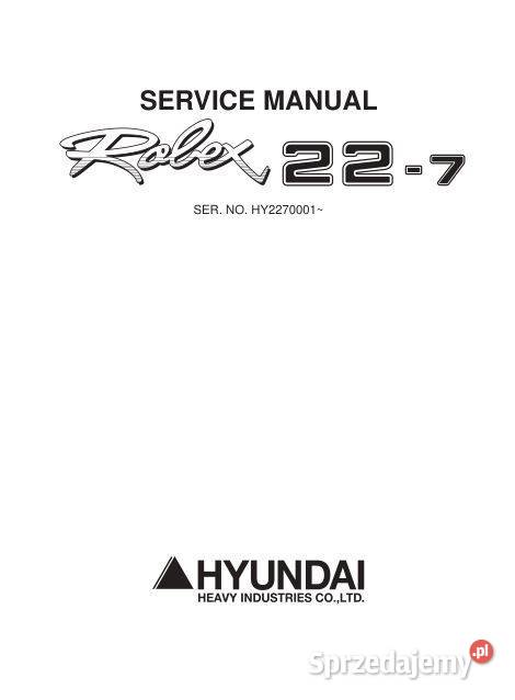 Hyunda Robex 357 287 227 36n7 instrukcja naprawy świętokrzyskie Kielce sprzedam
