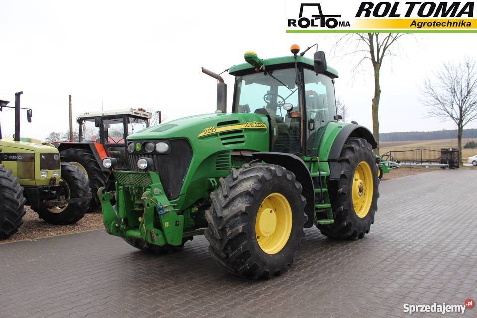 John Deere 7820 ciągniki i przyczepy Sokoły