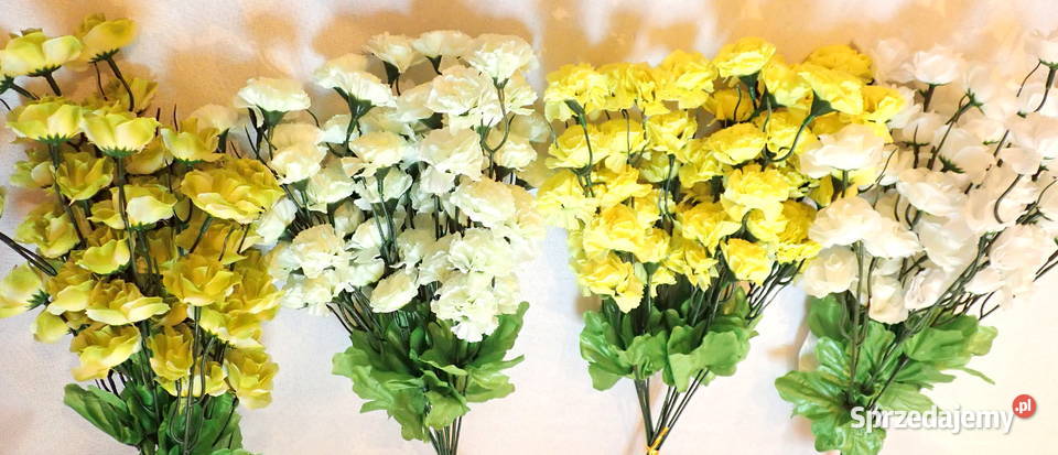 Goździk sztuczny gałązka 5 kwiatów 44 8 kolorów Siewierz