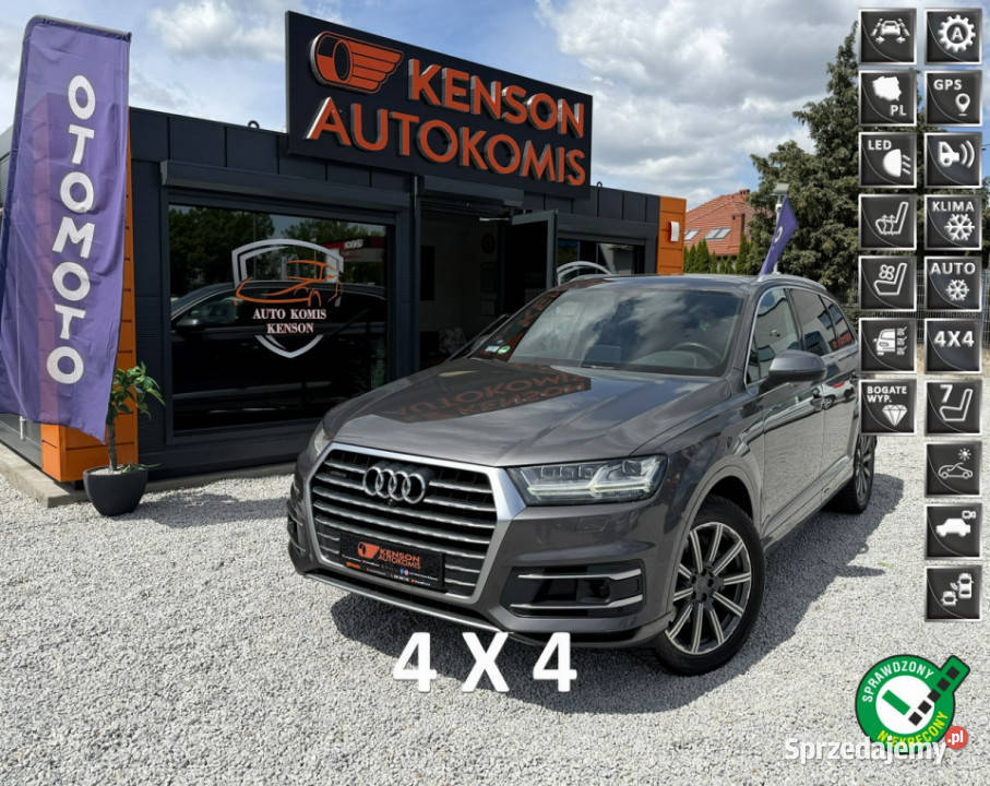 Audi Q7 7Osobowa 4x4 LED Klima Navi Tempomat Zarejestrowany w Polsce Bydgoszcz