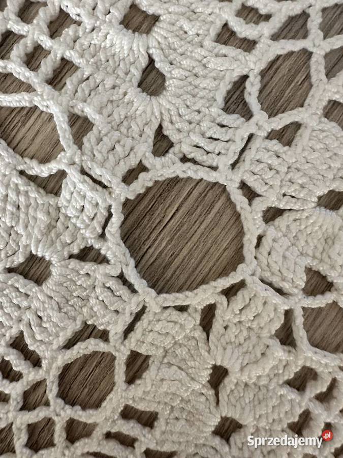 Obrus szydełko rękodzieło 220x160 biały Łódź sprzedam