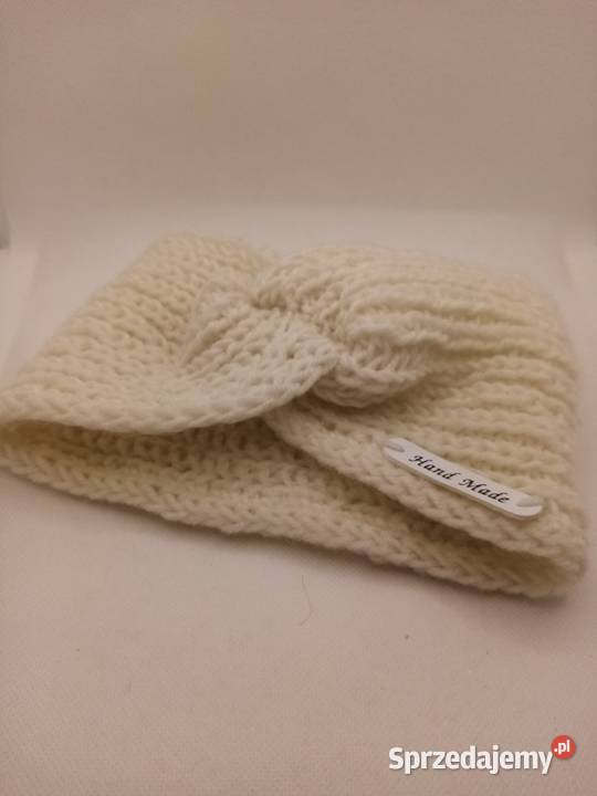 Delikatna beżowa opaska ze złota nitką ecru warmińsko-mazurskie Olsztyn