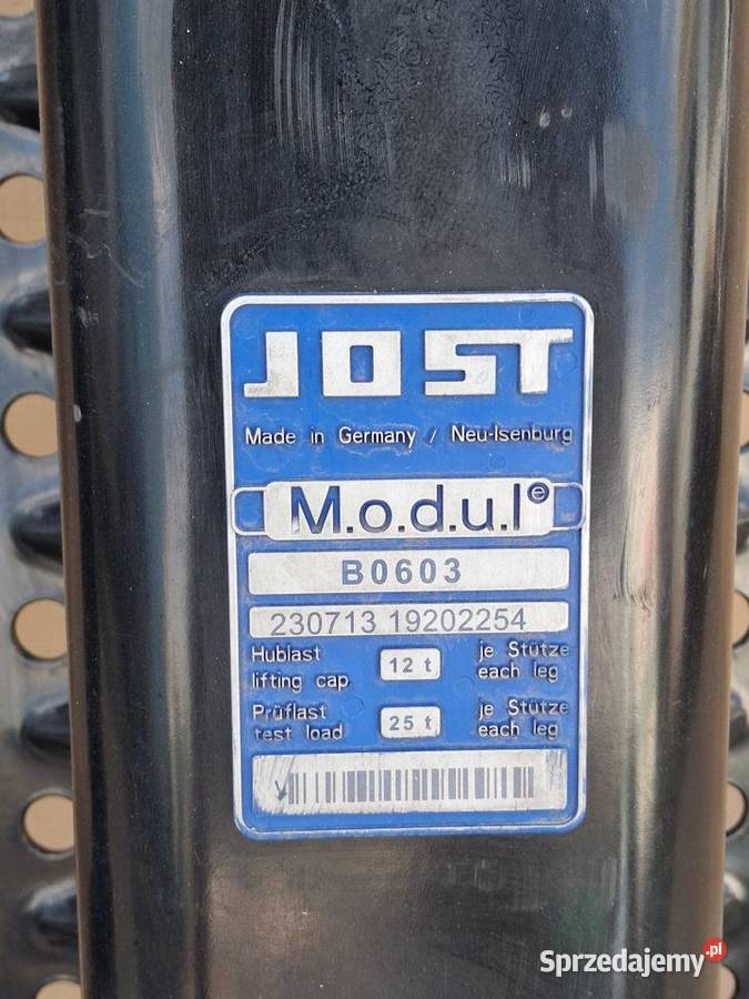 JOST ŁAPY PODPORY NOGI NACZEPY STOPY B0603 Bieleń