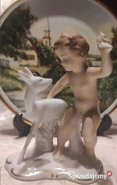 VINTAGE WALLENDORF NIEMCY PORCELANOWA FIGURKA łódzkie Pabianice