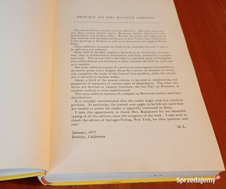 Probability theory 1 Loeve Graduate Texts in twarda Gdańsk