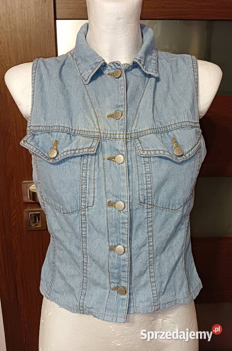 Jeansowa kamizelka Tiziana Ferri vintage 90s 00s Krosno