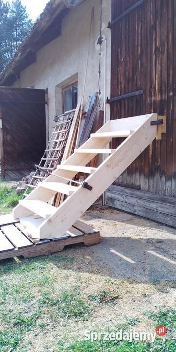 Schody grube 45 mm drewniane ganek taras weranda Pozostałe Barlinek