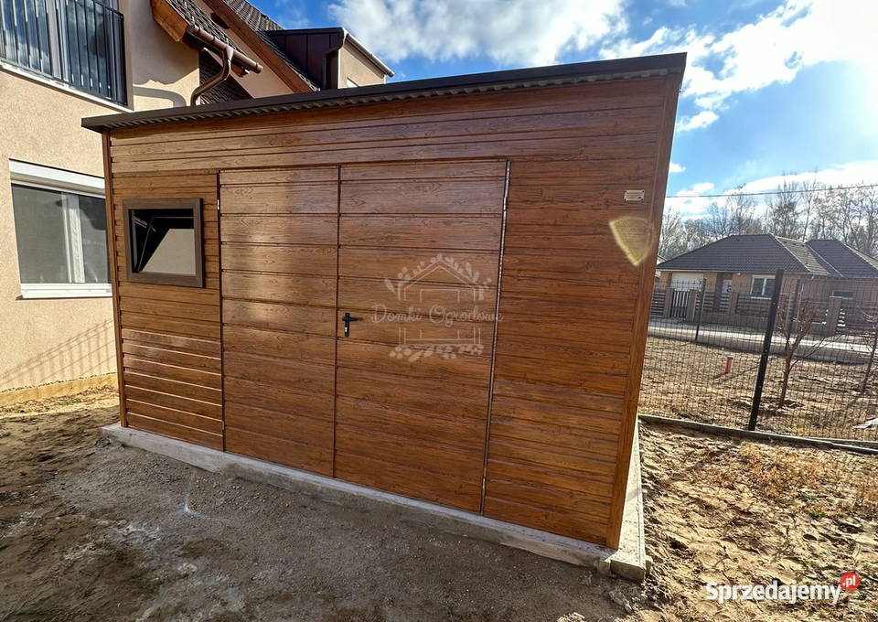 Schowek domek ogrodowy 4x25m okno drewnopodobny Radom
