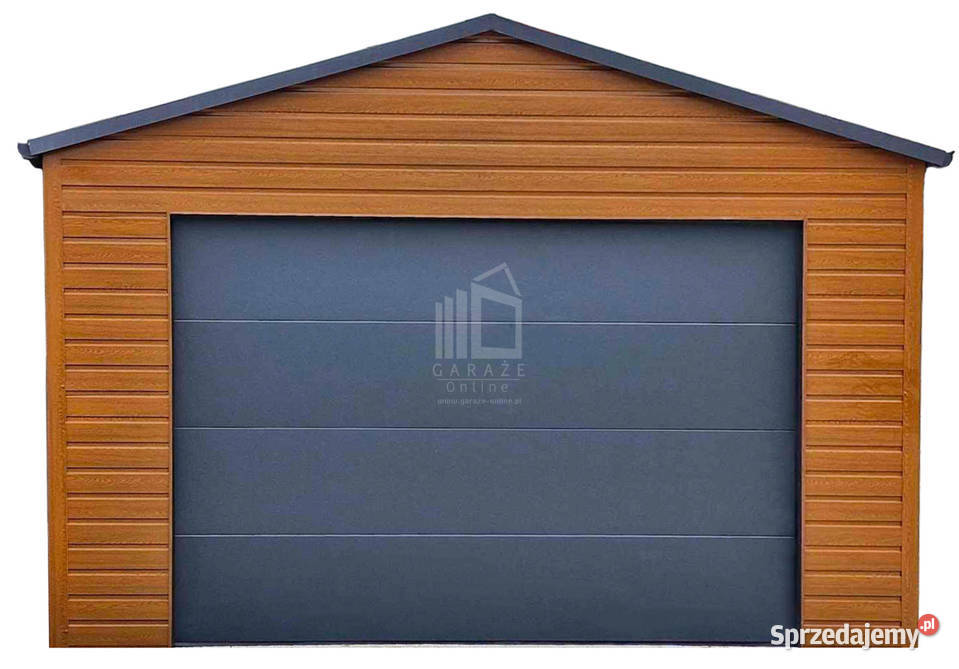 Garaż blaszany 5x6m Brama segmentowa drzwi 30m2 Sprzedaż Kalwaria Zebrzydowska