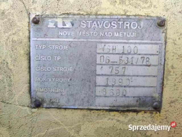 Walec drogowy VSH 100 ZTS stavostroj nie Ciecierzyn sprzedam