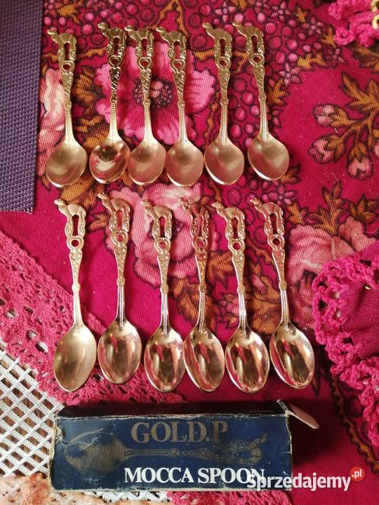 Komplet 12 sztuk łyżeczek pozłacanych Japan Pozostałe Radłów