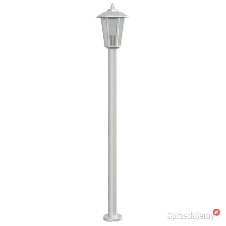 Lampy ogrodowe na słupku 3 srebrne 120 stal Warszawa