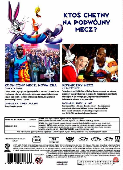 KOSMICZNY MECZ KOLEKCJA 2 FILMÓW BOX 3 DVD dubbing Kalisz