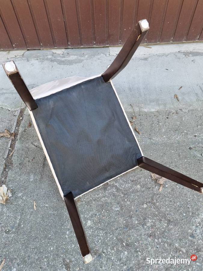 Krzesło tapicerowane welur beżowe stan odbiór mazowieckie Płock