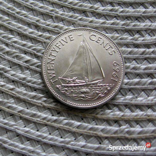Bahama 25 Cent 1969r Ładna Kalisz