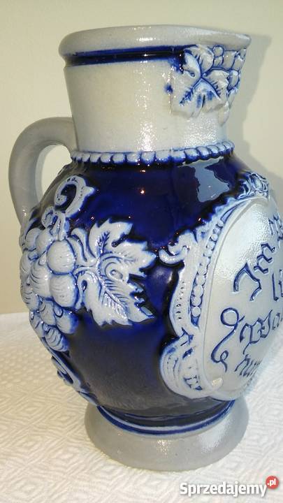 dzbanek dzban ceramiczny poniemiecki kobalt pomorskie Gdańsk
