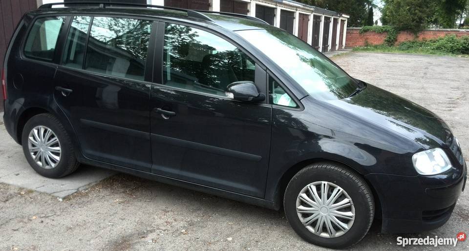 VW TOURAN 19 TDI CZARNY 7 OSOBOWY 6 BIEGOWY komputer pokładowy zachodniopomorskie Myślibórz