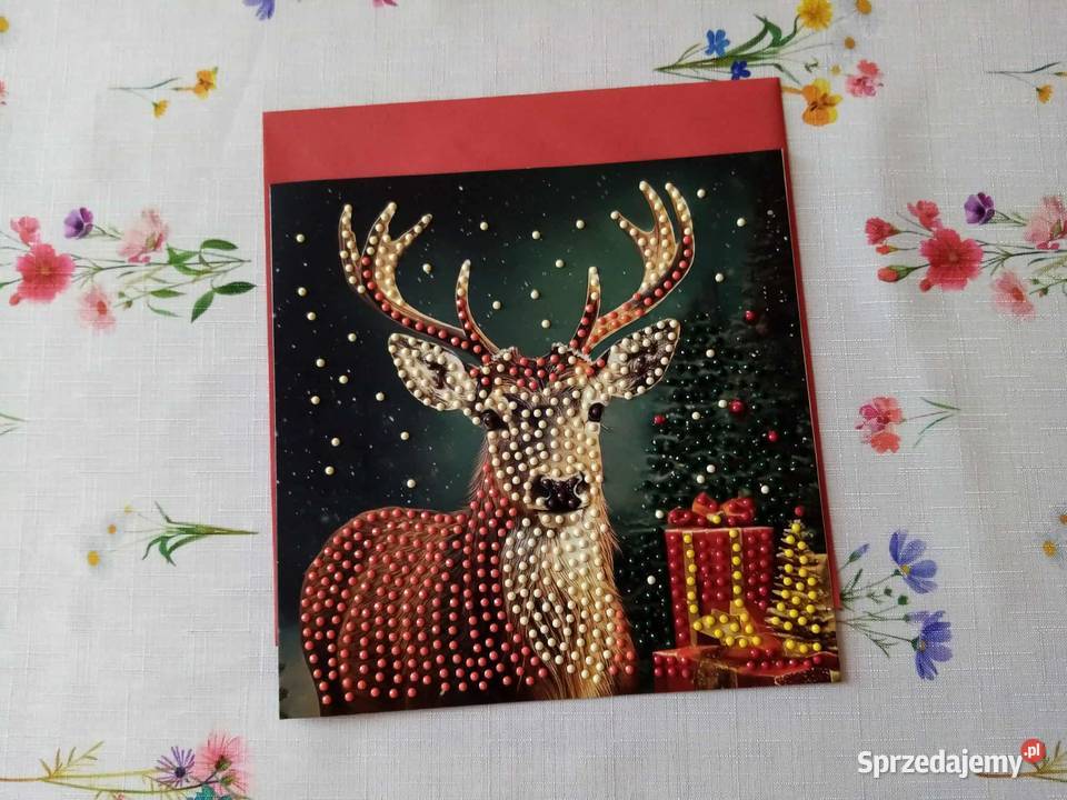Kartki Bożonarodzeniowe haft diamentowy wielokolorowy Jarocin