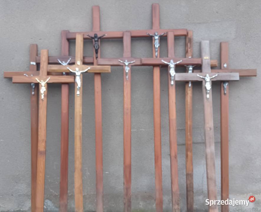 Krzyż drewniany nagrobny na cmentarz krzyże Pozostałe wielkopolskie Ostrów Wielkopolski