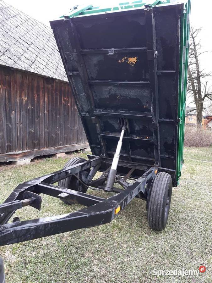 Przyczepa jednoosiowa wywrotka Rumunka stan nieuszkodzony Suchożebry
