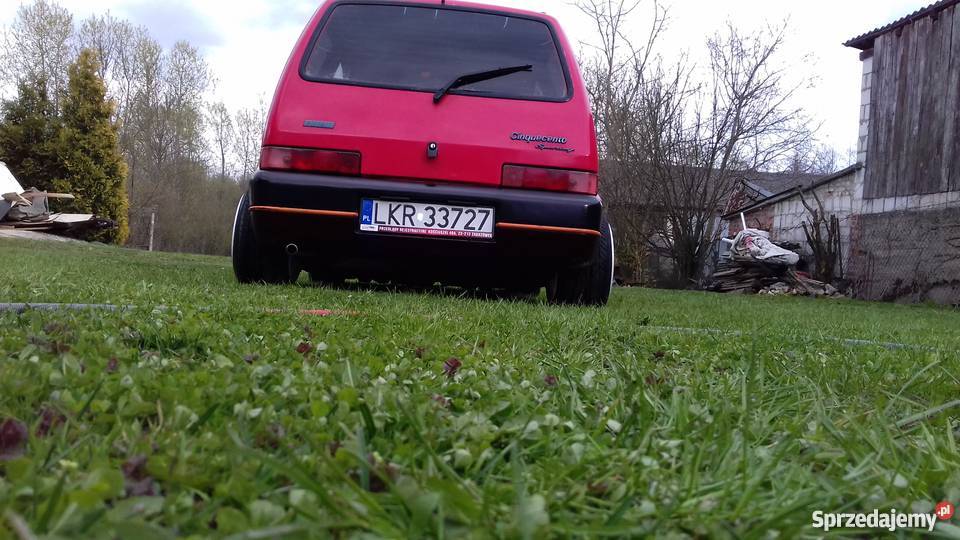 Fiat Cinquecento sporting 11 12 kjs glena okazja welurowa tapicerka Cinquecento Zakrzówek