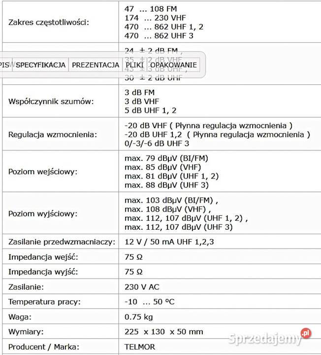 Wzmacniacz antenowy WWK861 wielozakresowy sprzedam