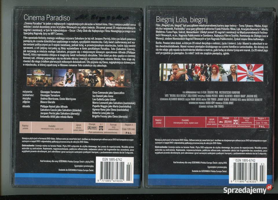 Cinema Paradiso Biegnij Lola biegnij 2 Filmy DVD Szczecin