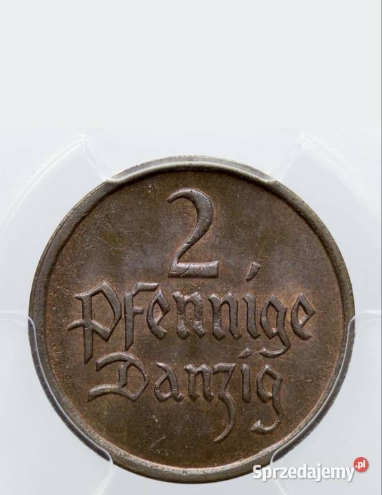 Monety 2 Fenigi 1923 PCGS MS65 Giezkowo sprzedam