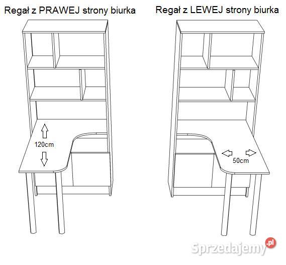 SCHOOL N36 regał z biurkiem dziecięcy 80x40 w192 Lubań