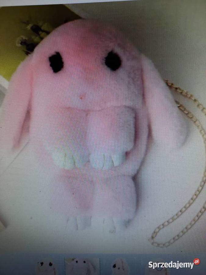 Torebka futrzana Nowa biały króliczek Torby i torebki