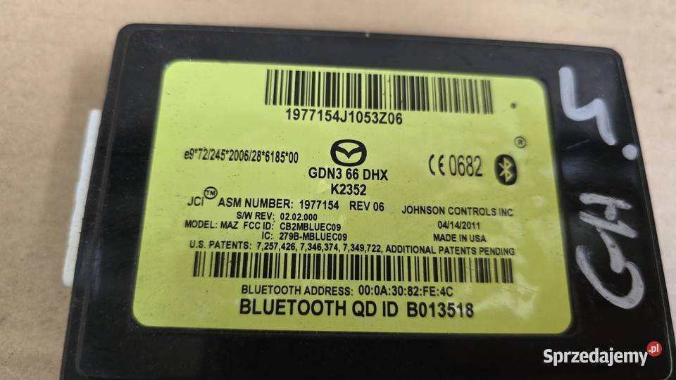 Mazda 6 GH LIFT moduł sterownik bluetooth LIFT Panele sterowania, przełączniki Legnica