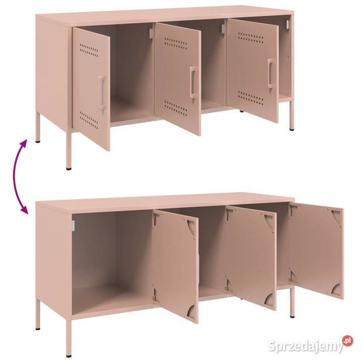 Szafka pod telewizor różowa 1005x39x505 stalowa Warszawa