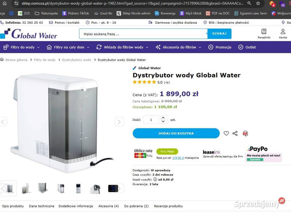 Dystrybutor wody Global Water