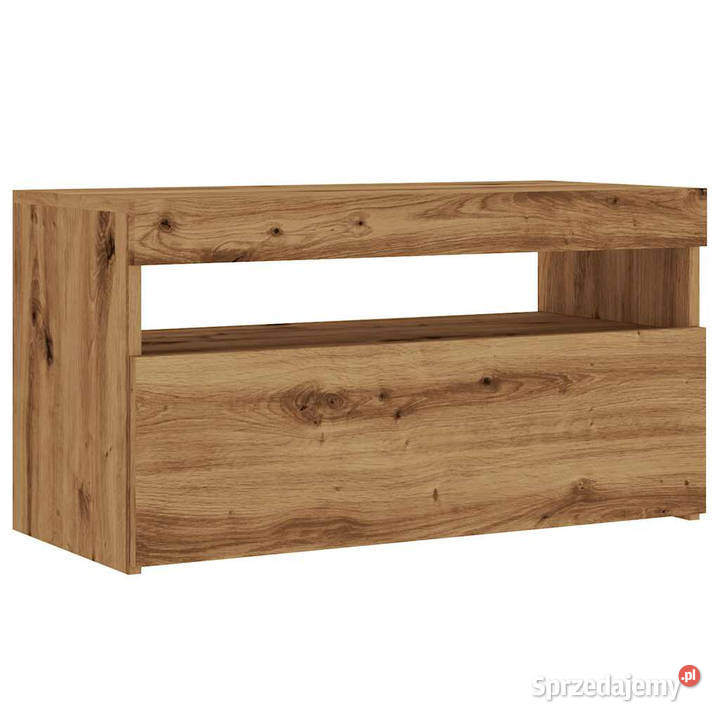 Szafki TV z LED 2 dąb artisan materiał sprzedam