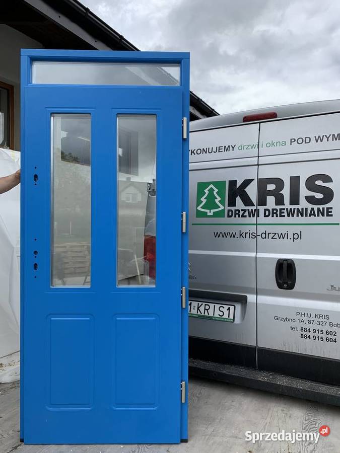 DRZWI ZEWNĘTRZNE DREWNIANE OCIEPLANE ANGIELSKIE Brodnica