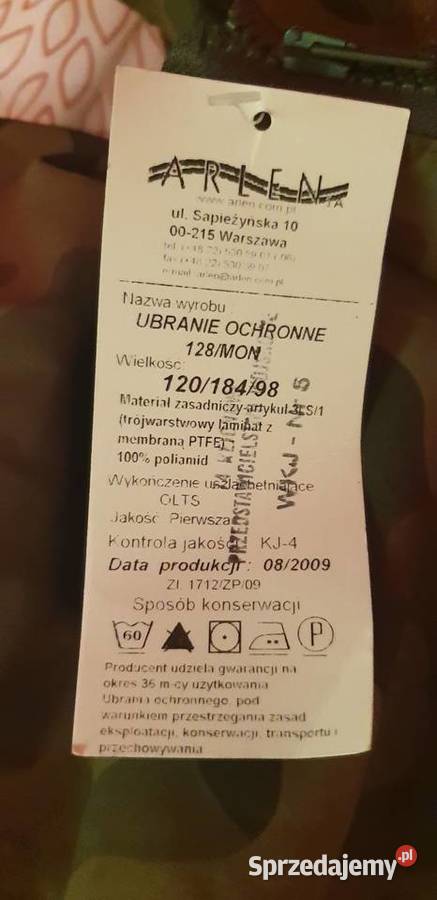ubranie ochronne goretex podkarpackie Jasło
