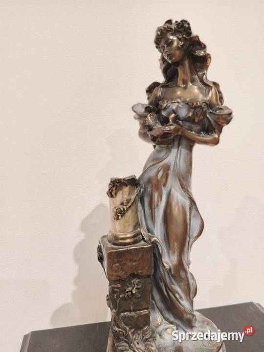 zegar kominkowy marmur z figura Fałków sprzedam