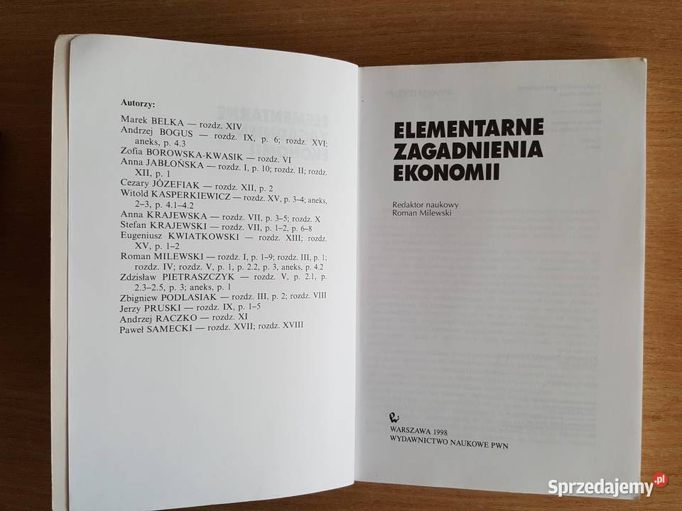 PODRĘCZNIK Elementarne zagadnienia ekonomii Złotniki